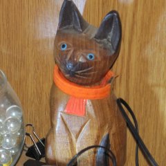 кот сиамский деревянный